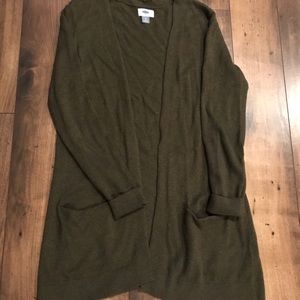 Old Navy olive green cardigan